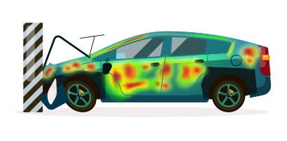 自動車の衝突試験イメージ画像